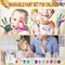145pcs Mini Acrylic Paint Set – 12 Washable Colors with 5 Trays for Kids’ Crafts & Easter Painting